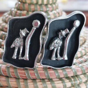 Oversized Vintage Clown/Hobo Cufflinks